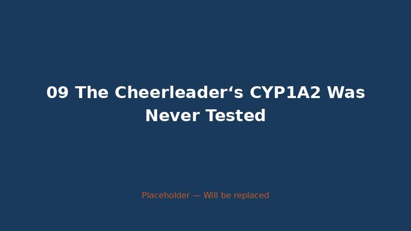 09 The Cheerleader‘s CYP1A2 Was Never Tested — CaffeineCheck